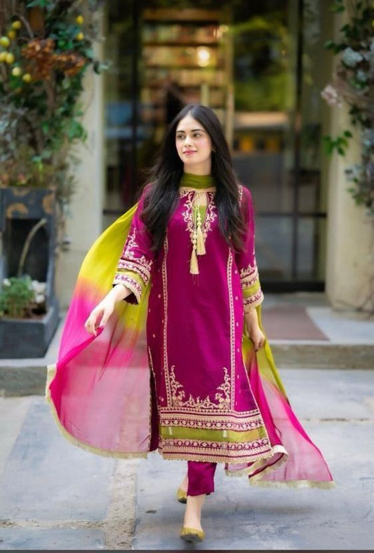 Ornate Embroidery Ensemble